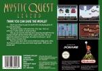 Mystic Quest Legend Box Art Back